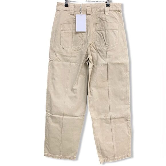 NWT HELSA Workwear Oversized Pants Taupe khaki wide leg Revolve M - Picture 8 of 15